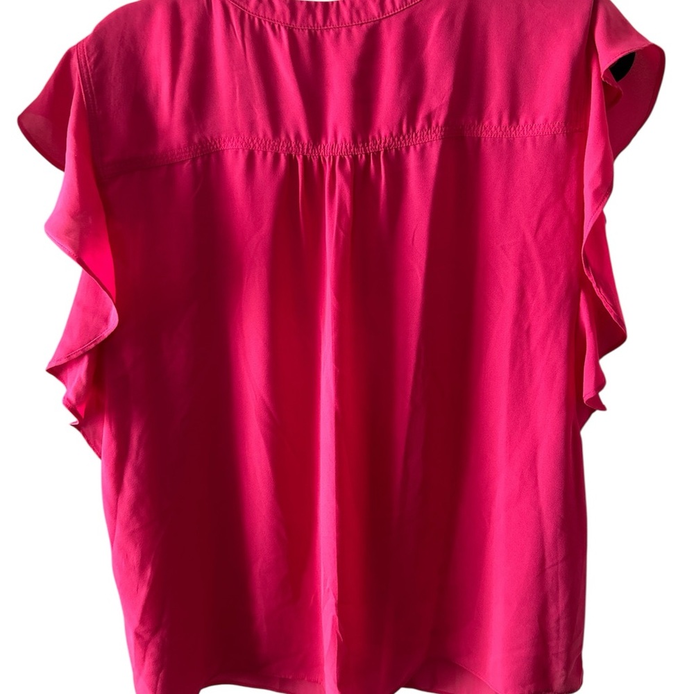 Zac & Rachel Fuchsia Ruffle Sleeve Blouse - Picture 2 of 3